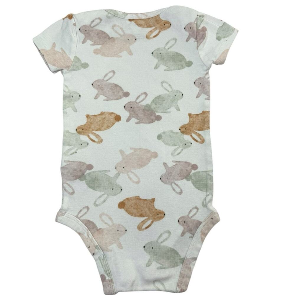 Carter's Bodysuit Bundle Baby Girl Bunnies Green 9 Months - Picture 5 of 9